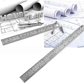 YouOKLight Precision Metal Ruler Set - 6 & 12 Inch