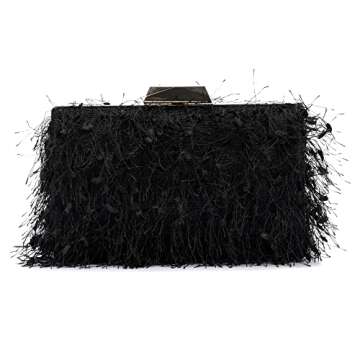 Olivia Miller Bea Evening Handbag with Feather Design