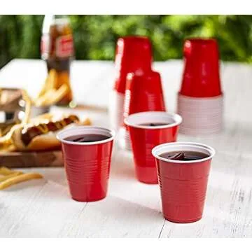 Comfy Package 12 oz Disposable Red Party Cups - 40 Count
