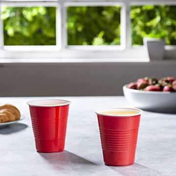 Comfy Package 12 oz Disposable Red Party Cups - 40 Count