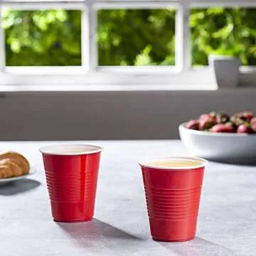 Comfy Package 12 oz Disposable Red Party Cups - 40 Count