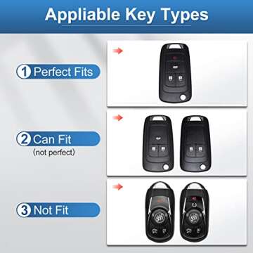 RUABIBAN Key Fob Cover Compatible with Chevy, Soft TPU Key Case Protection Shell Fit for Chevrolet E...