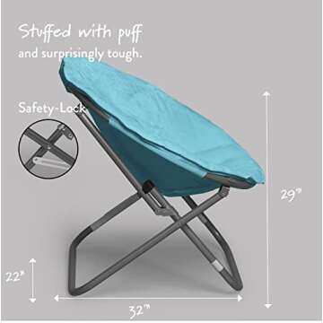 Urban Lifestyle Faux Fur Saucer Chair for Cozy Comfort