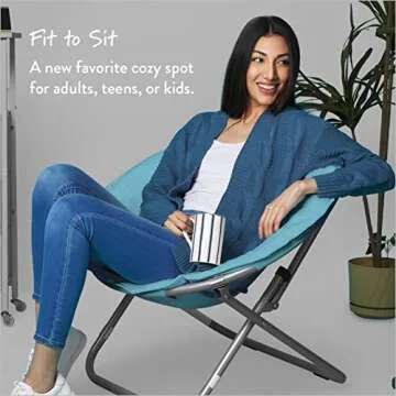 Urban Lifestyle Faux Fur Saucer Chair for Cozy Comfort