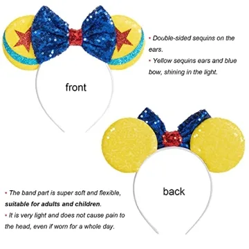 CHuangQi Cute Mouse Ears Headbands for All Ages