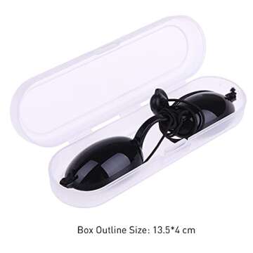 BuWiz Beauty Patient Protective Goggle for IPL,Laser,LED,UV Lamp Treatment,without Blocking Light,Transparent