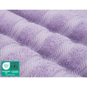Luxurious 6 Piece Turkish Cotton Towel Set in Lilac