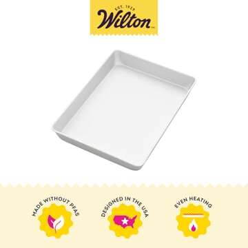 Wilton Performance Pans Medium Sheet Cake Pan, 11 x 15-Inch Cookie Sheet, Aluminum