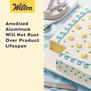 Wilton Performance Pans Medium Sheet Cake Pan, 11 x 15-Inch Cookie Sheet, Aluminum