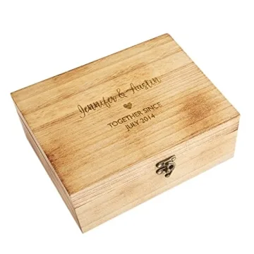 Let's Make Memories Personalized Couples Keepsake Box - Memory Saver - Wedding - Anniversary - Engag...