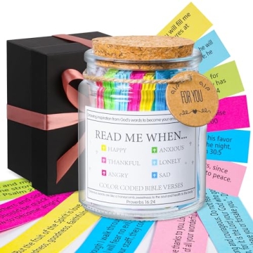 Bible Verse Jar for Emotions With Ribbon