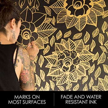 Sharpie Metallic Permanent Markers in Gold - Fine Point