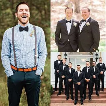 AUSKY Elegant Adjustable Pre-tied bow ties for Men Boys Party,Business or Daily Wear (Black)