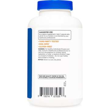 Nutricost L-Tyrosine 500mg, 180 Capsules - Gluten Free & Non-GMO