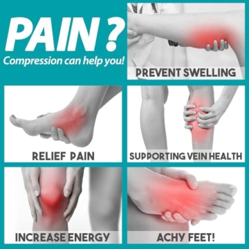 BLUEENJOY Copper Compression Socks for Women & Men - 6 Pairs, Best Support for Nurses, Running, Hiki...