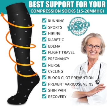 BLUEENJOY Compression Socks for Comfort & Support