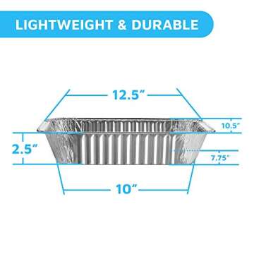 MontoPack Aluminum Foil Pans Half Size Roasting Chafing Pan | 9x13 Tins for Cooking, Baking & Cateri...