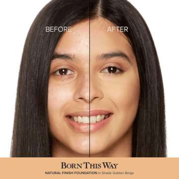 Too Faced Born This Way Natural Finish Longwear Liquid Foundation | Medium-To-Full Coverage | Hydrat...