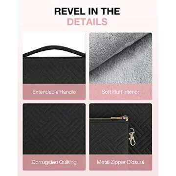 BAGSMART Laptop Sleeve Bag Compatible with MacBook Air/Pro, 13-13.3 inch Notebook, Compatible with MacBook Pro 14 Inch, MacBook Air M2 Sleeve 13 Inch, Laptop Case with Accessories Bag, Black