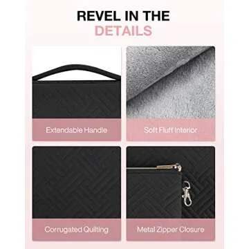 BAGSMART Laptop Sleeve Bag Compatible with MacBook Air/Pro, 13-13.3 inch Notebook, Compatible with MacBook Pro 14 Inch, MacBook Air M2 Sleeve 13 Inch, Laptop Case with Accessories Bag, Black