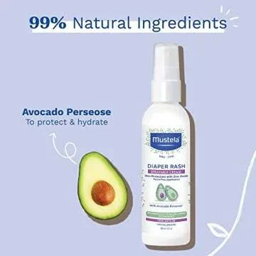 Mustela Baby Diaper Rash Spray - Natural, Touch-Free Care