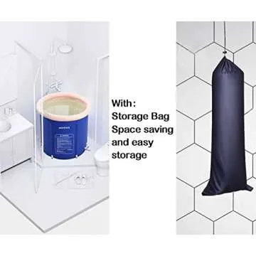 Inflatable Portable Bathtub for Small Spaces - Spa Relaxation