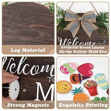 OurWarm Interchangeable Welcome Sign for Every Season