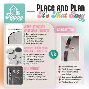 Our Happy Nest Clear Acrylic Calendar for Fridge