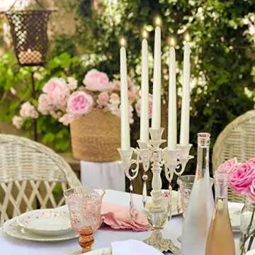 Arosky Ivory Taper Candles - 20 Pack, 7-8 Hours Burn