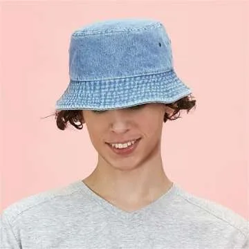 Bucket Hat - Unisex Cotton & Denim UPF 50 Packable