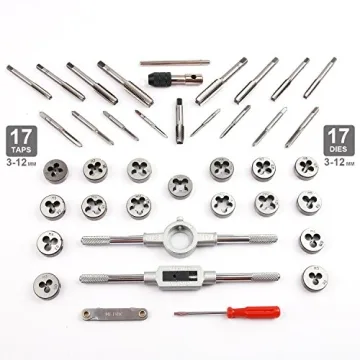 EFFICERE 40-Piece Premium Tap and Die Set for All Metals