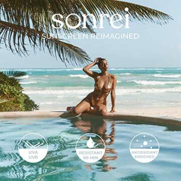 Sonrei Clearly Zinq Mineral Face and Body Zinc Athleisure Sunscreen Gel SPF 60 (3.40 Fl Oz (Pack of 1))