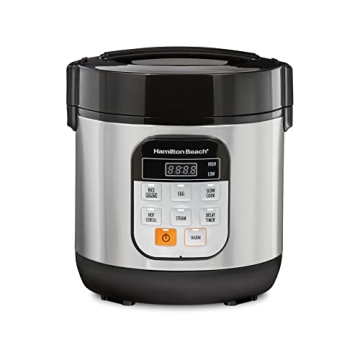 Hamilton Beach Digital Rice Cooker & Steamer - Compact, Versatile Kitchen Essential