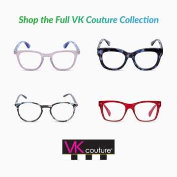SAV VK Couture E9082 Reading Glasses For Women - Durable, Lightweight, Fashionable Readers