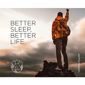 Vaverto Small Memory Foam Bed Pillow for Camping - Compressible Medium Firm, Breathable Cover, Machine Washable, Ideal Backpacking