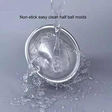 Astra shop Flunyina 3D Mini 4" Aluminum Hemisphere Pans Set of 4 Half Ball Sphere Bath Bomb Cake Pan Tin 3D Planet Chocolate Bomb Making Molds Baking Mold Pastry Mould for Party Homemade Planet Cake