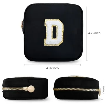 Stylish HBselect Mini Makeup Bag with Personalized Initials