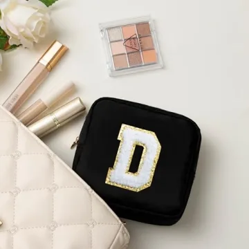 Stylish HBselect Mini Makeup Bag with Personalized Initials