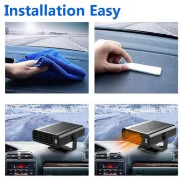 Showvigor Car Heater - 12V 150W Portable Car Heater Plug in Cigarette Lighter, 2 in 1 Fast Heating Defrost Defogger, 360 °Rotatable Windscreen Defogger Window Defroster for Car