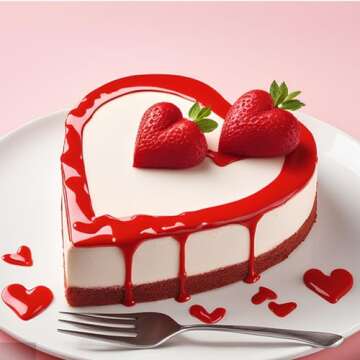 3 Pcs Heart Shaped Foam Cake Dummies Set, 6x6 inch, Fake Cake Model Cake Polystyrene Foam for Decora...