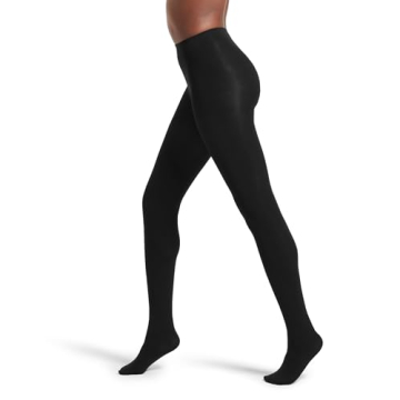No Nonsense Women's Super Opaque Control-Top Tights in Large Size