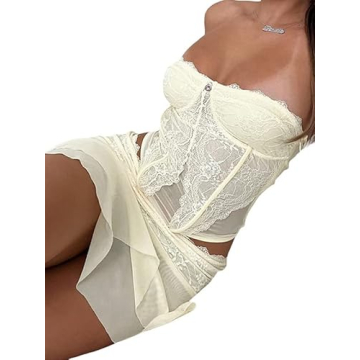 Two Piece Vintage Skirt Set for Summer Parties and Style