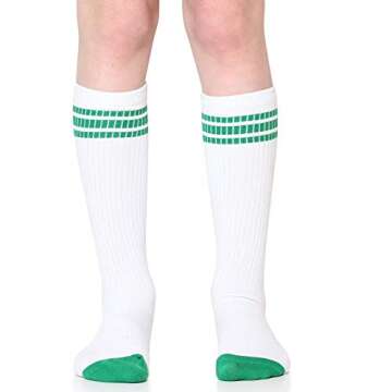 juDanzy 2 Pack of Baby, Toddler and Kids Knee High Tube Socks with Grips