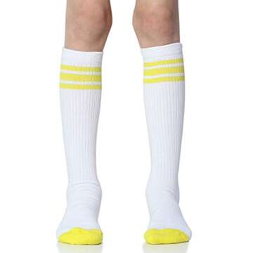 juDanzy Knee High Tube Socks for Kids with Grips