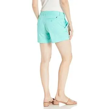 Nautica Women’s Comfort Tailored Cotton Shorts in Aruba Blue