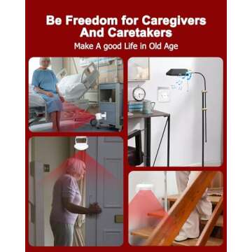 CallToU Bed Sensor Alarm and Fall Prevention for Elderly/Dementia/Patient Wireless Caregiver Pager M...