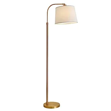 Oneach 62" Gold Floor Lamp for Living Rooms Tall Arc Standing Lamps with Remote Bedrooms Industrial Corner Nursery Girls Kid Vintage Mid-Century Modern Reading Light Office(Bulb Included)