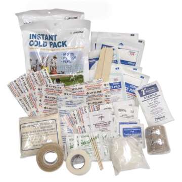 Lifeline Team Sport First Aid and Safety Kit, Stocked with Essential First aid Components for Emerge...