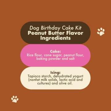 Puppy Cake Dog Birthday Cake Kit – Complete Cake Mix, Icing Mix, Candle, and Silicone Pan - Peanut Butter Flavor – Bake or Microwave – Perfect for Celebrating Your Dog’s Special Day – Made in USA
