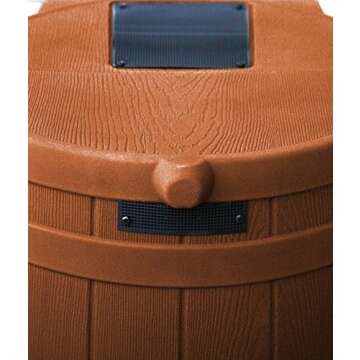 Good Ideas Rain Wizard 50 Gallon Plastic Rain Barrel - Durable, Eco-Friendly, Terra Cotta Design